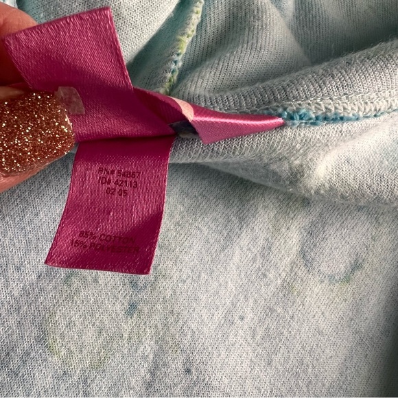 PINK Victoria's Secret Vintage Y2K Retro Hippie Paisley Terry Hoodie Sweatshirt - Picture 11 of 13